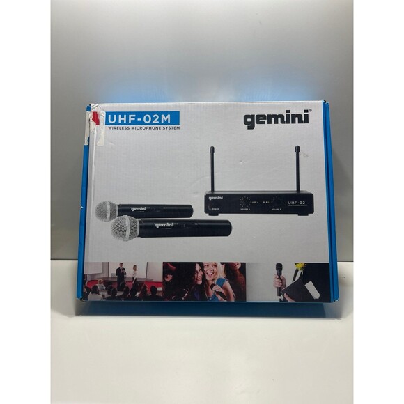 Gemini UHF-02M-S34 533.7+537.2 MHz Dual Channel UHF Wireless Handheld System - Picture 1 of 8